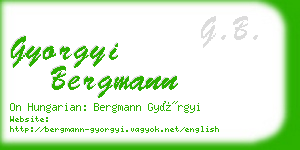 gyorgyi bergmann business card